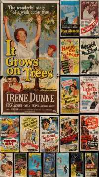 4x0105 LOT OF 19 FOLDED THREE-SHEETS 1940s-1950s great images from a variety of different movies!