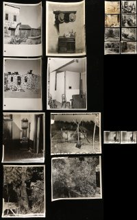 4x0859 LOT OF 34 SET REFERENCE 8X10 STILLS 1930s-40s great images of movie sets some w/clapboards!