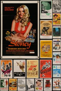4x0189 LOT OF 56 FOLDED ONE-SHEETS 1960s-1980s great images from a variety of different movies!