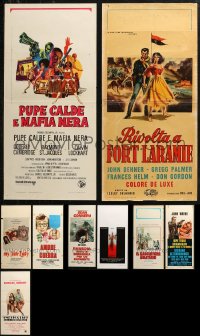 4x1051 LOT OF 13 MOSTLY FORMERLY FOLDED ITALIAN LOCANDINAS 1950s-1980s a variety of movie images!