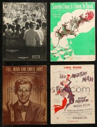 4x0428 LOT OF 4 SHEET MUSIC 1940s-1960s Puff the Magic Dragon, Santa Claus is Comin' to Town!