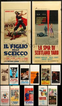 4x1053 LOT OF 13 FORMERLY FOLDED ITALIAN LOCANDINAS 1950s-1980s a variety of movie images!