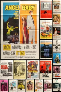 4x0178 LOT OF 65 FOLDED ONE-SHEETS 1960s-1990s great images from a variety of different movies!