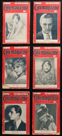 4x0663 LOT OF 6 CINEMAGAZINE FRENCH MOVIE MAGAZINES 1929 Mary Pickford, filled with information!