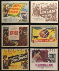 4x0333 LOT OF 6 INDIVIDUALLY BAGGED TITLE CARDS 1940s-1960s great images from a variety of movies!