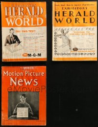 4x0567 LOT OF 3 EXHIBITOR MAGAZINES 1928-1929 filled with cool information for theater owners!
