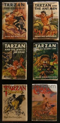 4x0498 LOT OF 6 TARZAN MOVIE EDITION HARDCOVER BOOKS 1920s-1940s Edgar Rice Burroughs stories!