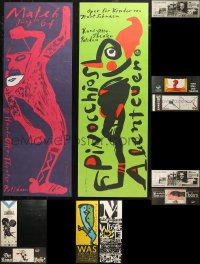 4x1165 LOT OF 11 UNFOLDED EAST GERMAN STAGE POSTERS 1970s-1980s a variety of cool images!