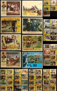 4x0284 LOT OF 101 COWBOY WESTERN LOBBY CARDS 1950s-1970s incomplete sets from several movies!