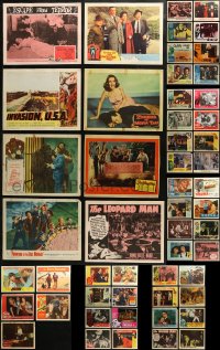 4x0298 LOT OF 61 HORROR/SCI-FI LOBBY CARDS 1950s-1960s incomplete sets from several movies!