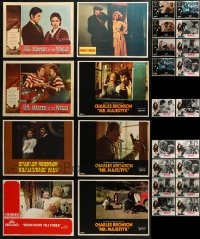 4x0317 LOT OF 26 LOBBY CARDS FROM CHARLES BRONSON MOVIES 1960s-1980s incomplete sets!