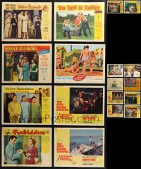 4x0311 LOT OF 34 LOBBY CARDS FROM TONY CURTIS MOVIES 1950s-1970s incomplete sets!