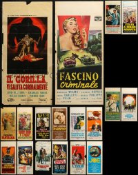 4x1039 LOT OF 20 FORMERLY FOLDED ITALIAN LOCANDINAS 1950s-1970s a variety of movie images!