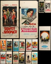 4x1045 LOT OF 17 FORMERLY FOLDED ITALIAN LOCANDINAS 1950s-1970s a variety of movie images!