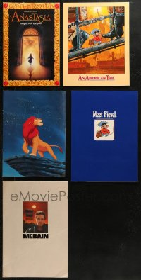 4x0065 LOT OF 5 MISCELLANEOUS ITEMS 1980s-1990s Lion King, Anastasia, An American Tail, McBain!