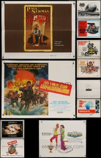 4x1079 LOT OF 17 FORMERLY FOLDED HALF-SHEETS 1970s great images from a variety of movies!