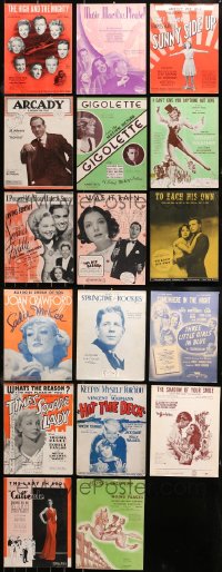 4x0425 LOT OF 17 SHEET MUSIC 1920s-1960s great songs from a variety of different movies!