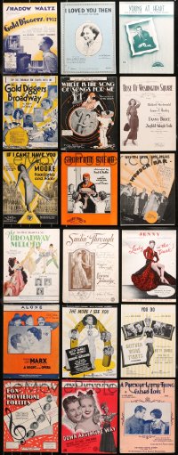 4x0423 LOT OF 20 SHEET MUSIC 1920s-1950s great songs from a variety of different movies!
