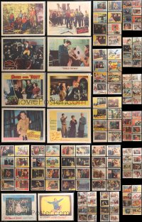 4x0273 LOT OF 130 INDIVIDUALLY BAGGED 1950S LOBBY CARDS 1950s incomplete sets from several movies!
