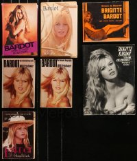 4x0480 LOT OF 7 BRIGITTE BARDOT HARDCOVER AND SOFTCOVER BOOKS 1960s-1980s great sexy images!