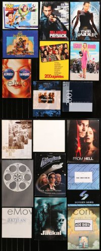 4x0451 LOT OF 20 PRESSKITS WITH NO STILLS AND PROMO BROCHURES 1990s-2000s cool movie images!