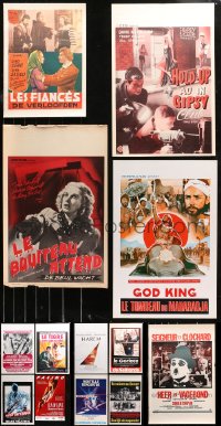 4x1009 LOT OF 21 MOSTLY FORMERLY FOLDED BELGIAN POSTERS 1940s-1980s a variety of movie images!