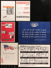 4x0084 LOT OF 6 FORMERLY FOLDED U.S. GOVERNMENT/WORLD WAR II POSTERS 1940s used on the Home Front!