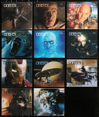 4x0609 LOT OF 11 CINEFEX ISSUES 110-123 MOVIE MAGAZINES 2007-2010 info on movie special effects!