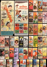 4x1062 LOT OF 60 FORMERLY FOLDED INSERTS 1940s-1970s great images from a variety of movies!