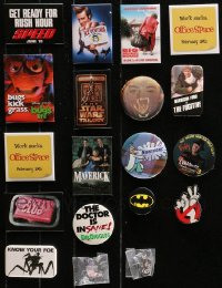 4x0917 LOT OF 19 MOVIE PROMOTIONAL PIN-BACK BUTTONS 1980s-2000s images from a variety of movies!