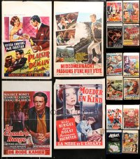 4x1011 LOT OF 21 FORMERLY FOLDED BELGIAN POSTERS 1950s-1980s great images from a variety of movies!