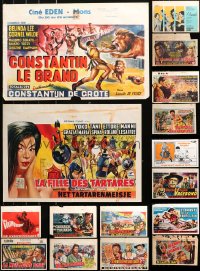 4x1012 LOT OF 20 FORMERLY FOLDED HORIZONTAL BELGIAN POSTERS 1950s-1980s a variety of movie images!