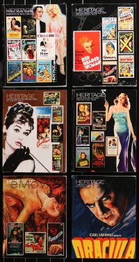 4x0724 LOT OF 6 HERITAGE MOVIE POSTER AUCTION CATALOGS 2012-2017 great images in color!