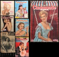 4x0063 LOT OF 7 U.S AND FRENCH MAGAZINES 1940s-1980s filled with great images & articles!