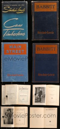 4x0517 LOT OF 4 MOVIE EDITION HARDCOVER BOOKS BY SINCLAIR LEWIS 1920s-1940s Cass Timberlane & more!