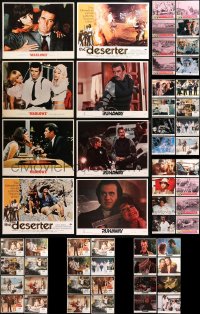 4x0299 LOT OF 56 LOBBY CARDS 1960s-2000s mostly complete sets from a variety of different movies!