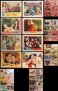 4x0306 LOT OF 41 LOBBY CARDS 1940s-1960s incomplete sets from a variety of different movies!