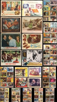 4x0286 LOT OF 92 LOBBY CARDS 1940s-1970s great scenes from a variety of different movies!