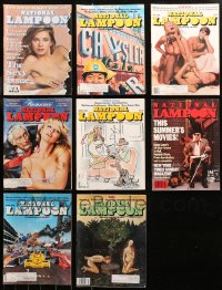 4x0634 LOT OF 8 NATIONAL LAMPOON MAGAZINES 1980s all with great cover art + funny articles!