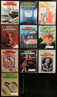 4x0613 LOT OF 10 NATIONAL LAMPOON 1974 MAGAZINES 1974 all with great cover art + funny articles!