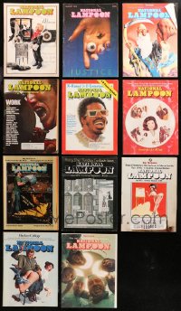 4x0605 LOT OF 11 NATIONAL LAMPOON 1975 MAGAZINES 1975 all with great cover art + funny articles!