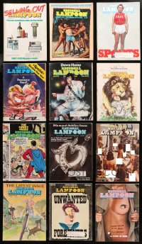 4x0595 LOT OF 12 NATIONAL LAMPOON 1976 MAGAZINES 1976 all with great cover art + funny articles!