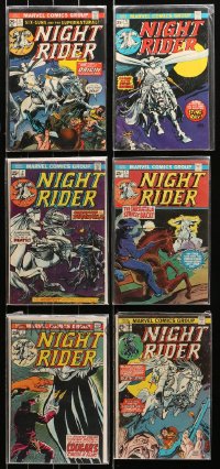 4x0346 LOT OF 6 NIGHT RIDER COMIC BOOKS 1974-1975 Marvel Comics, includes the origin story!