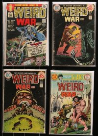 4x0350 LOT OF 4 WEIRD WAR TALES COMIC BOOKS 1971-1975 DC Comics, includes first sensational issue!