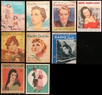 4x0621 LOT OF 9 RADIO GUIDE MAGAZINES 1930s-1940s great entertainment images & articles!