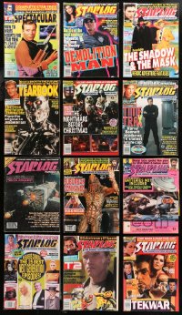 4x0593 LOT OF 12 STARLOG MOVIE MAGAZINES 1970s-1990s filled with sci-fi images & articles!