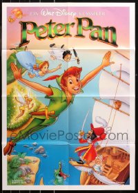 4x0453 LOT OF 6 FOLDED PETER PAN R89 GERMAN A1 POSTERS R1989 Walt Disney cartoon classic!
