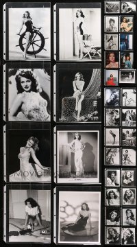 4x0972 LOT OF 42 COLOR AND BLACK & WHITE RITA HAYWORTH 8X10 REPRO PHOTOS IN SLEEVES 1980s sexy!