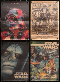 4x0459 LOT OF 4 FOLDED RETURN OF THE JEDI 12X17 ART PRINTS 2010s great art not used anywhere else!