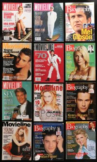 4x0596 LOT OF 12 MOVIELINE AND BIOGRAPHY MAGAZINES 1990s-2000s filled with great images & articles!